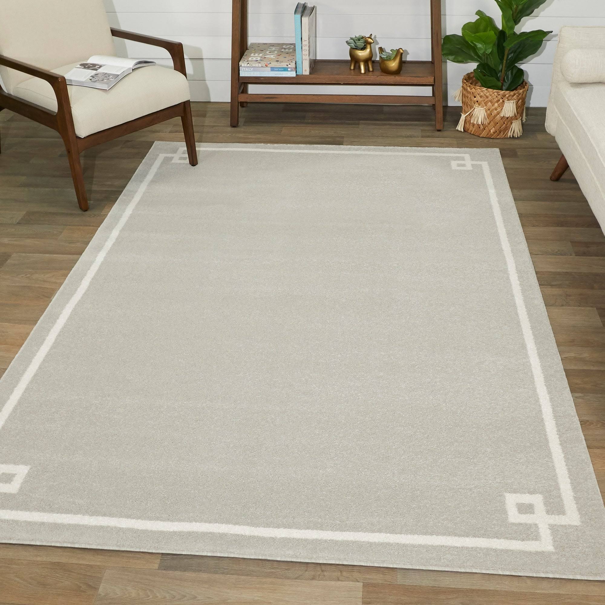 BALTA Eleni Light Grey 8 ft. x 10 ft. Greek Key Area Rug