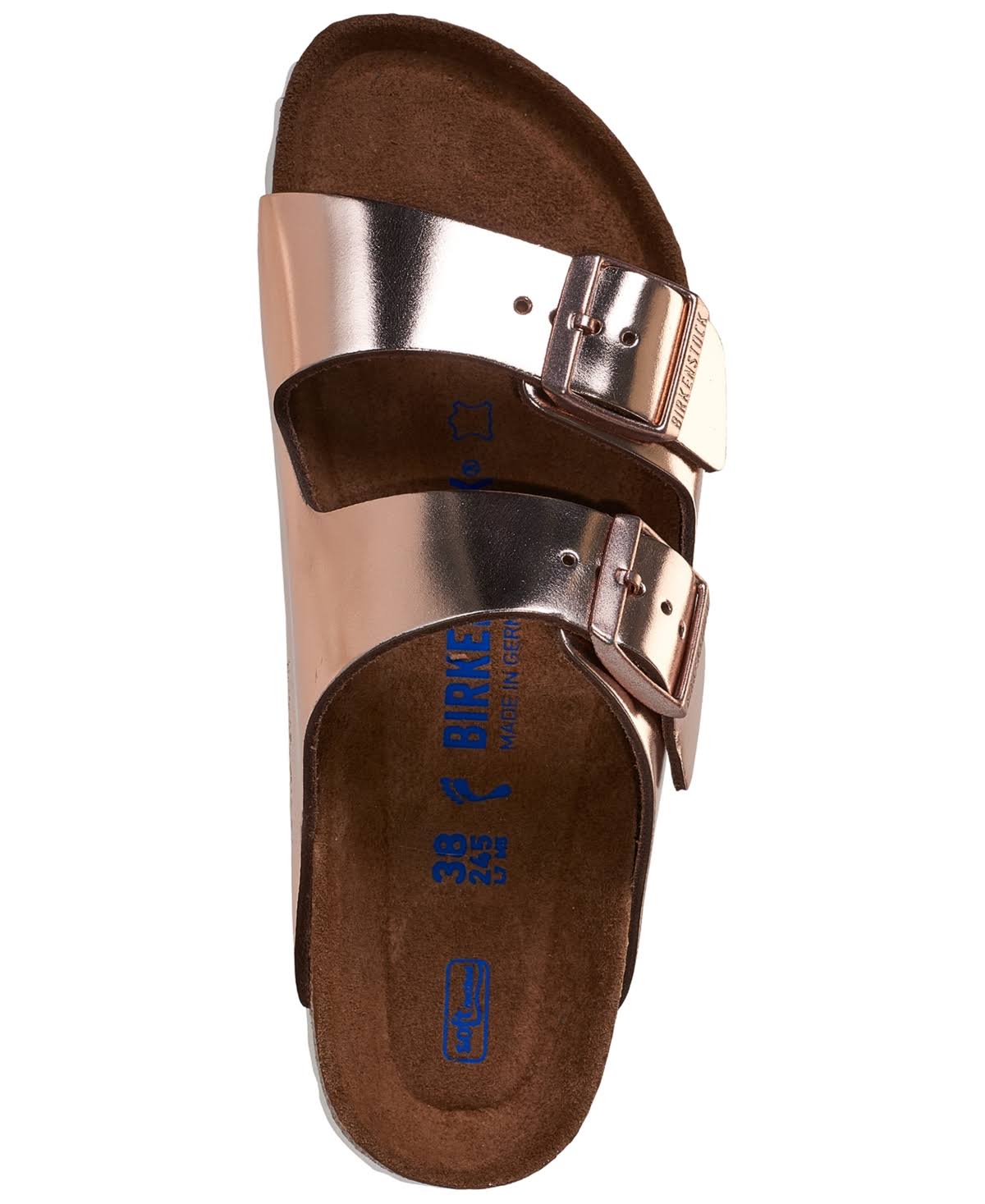 Birkenstock Women's Arizona Soft Footbed Metallic Silver