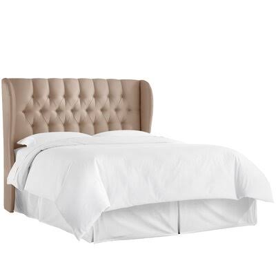 Birch Lane Heritage Cutshall Upholstered Wingback Headboard Size: Queen, Upholstery: Shantung Dove
