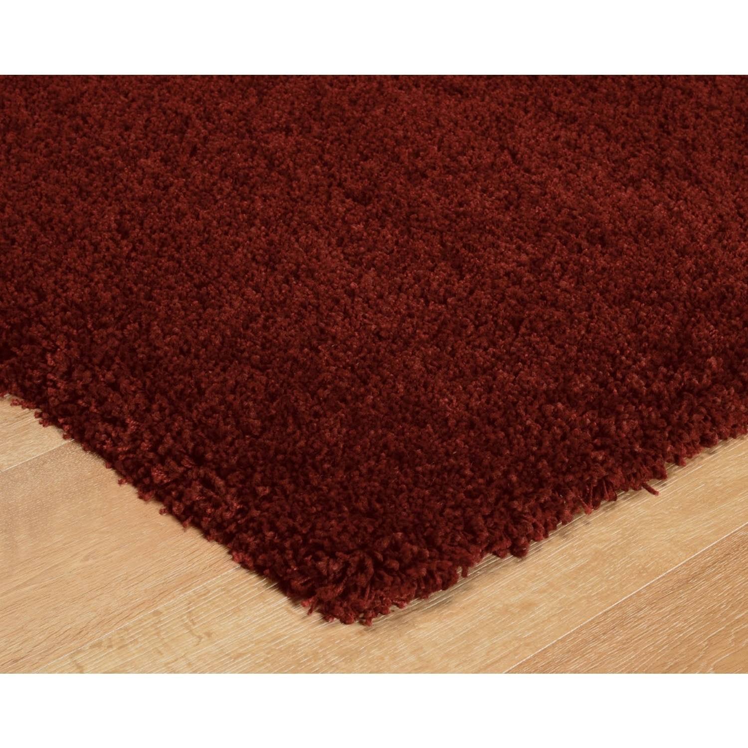 Balta Luxury Red Thick Shag Area Rug - 5' x 8'