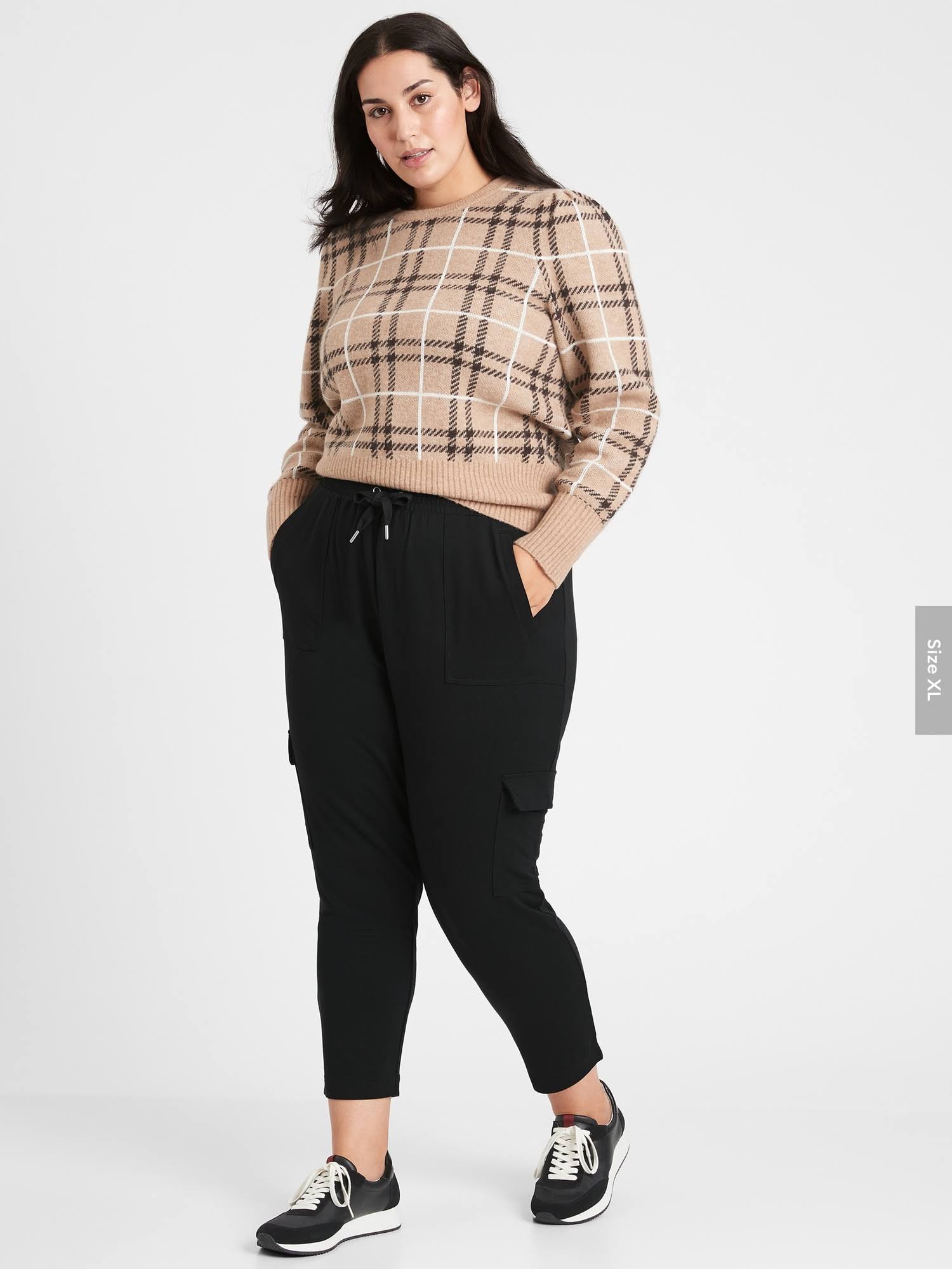 Banana Republic Women's Baby Terry Cargo Jogger Black Size XL