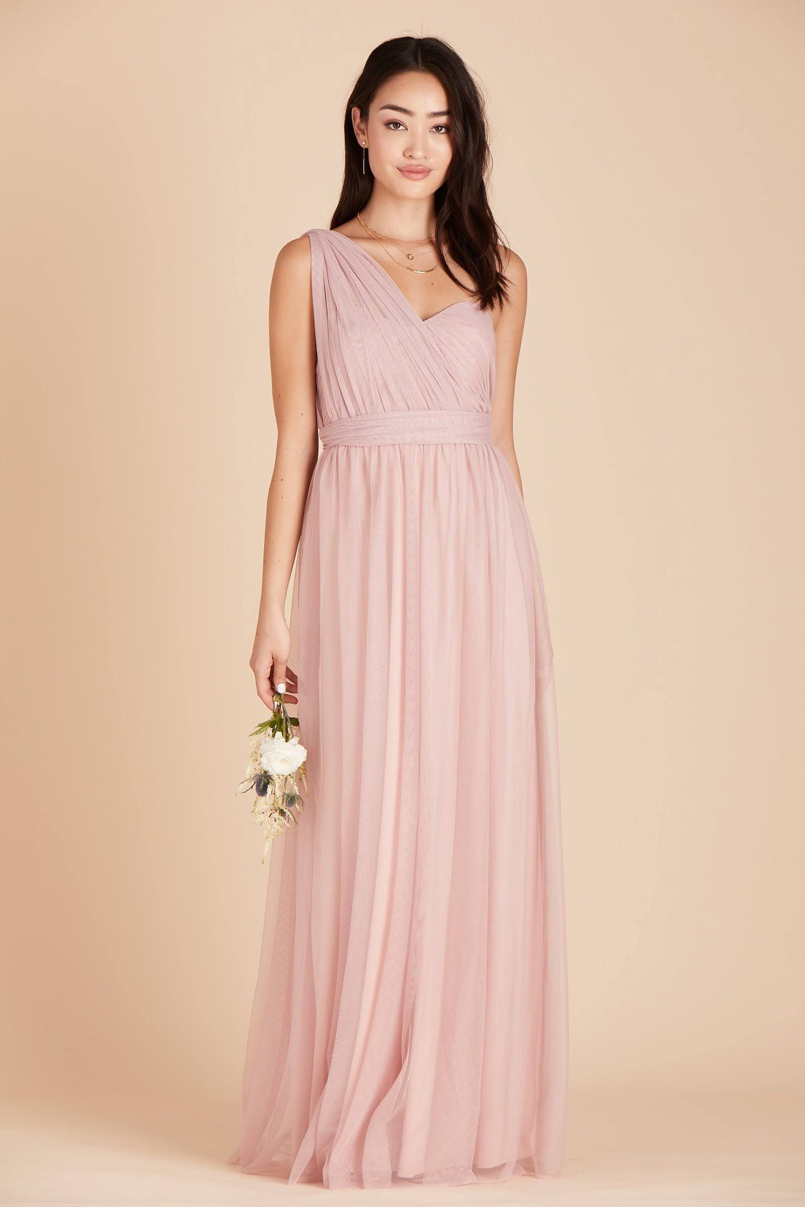 Birdy Grey Christina Convertible Tulle Bridesmaid Dress in Dusty Rose M / Dusty Rose