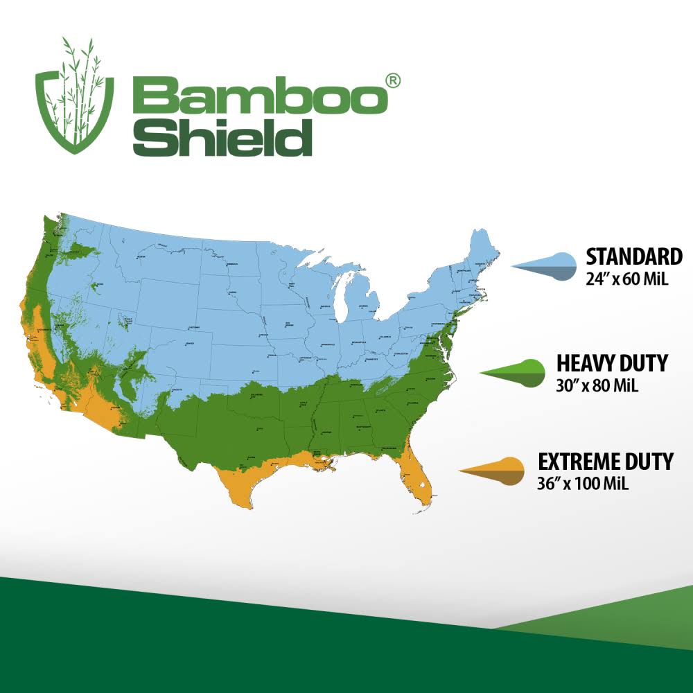 Bamboo Shield - 175 Feet Long x 24 inch x 60 Mil - Bamboo Root Barrier/Water Barrier