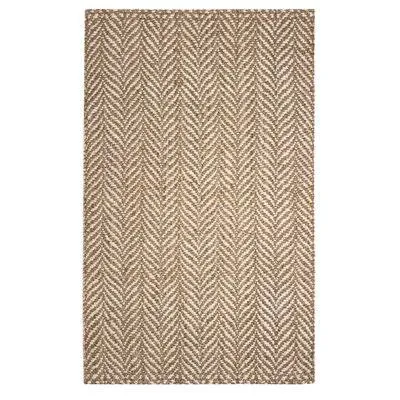 Chevron Handmade Flatweave Jute Tan Area Rug Birch Lane Rug Size: Rectangle 5& x 8&