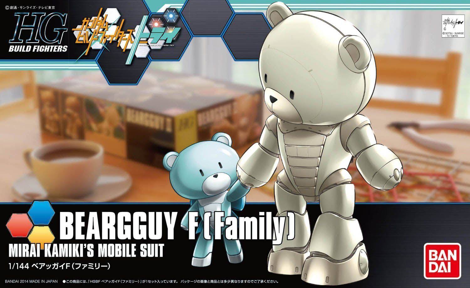 Bandai 1/144 HG Build Fighters 022 Beargguy F Family