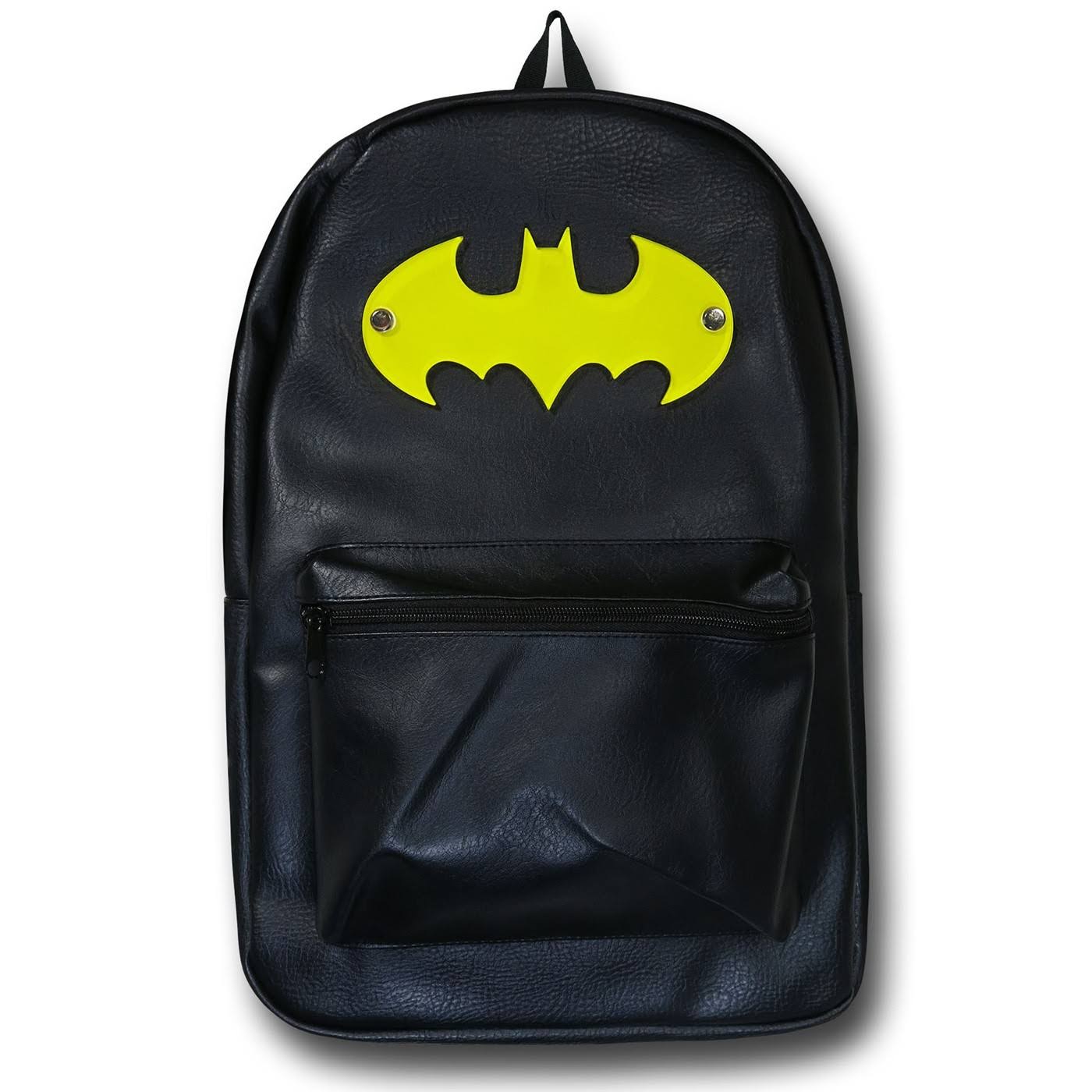 Batman Logo Faux Leather Backpack