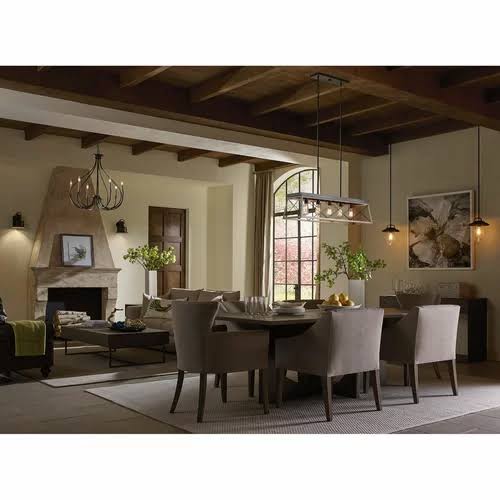 Delon 5 - Light Kitchen Island Linear Pendant Finish: Antique Bronze/Oak