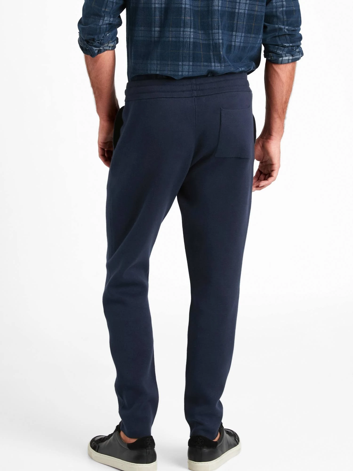 Banana Republic Men's Supima Sweater Jogger Preppy Navy & Black Size L