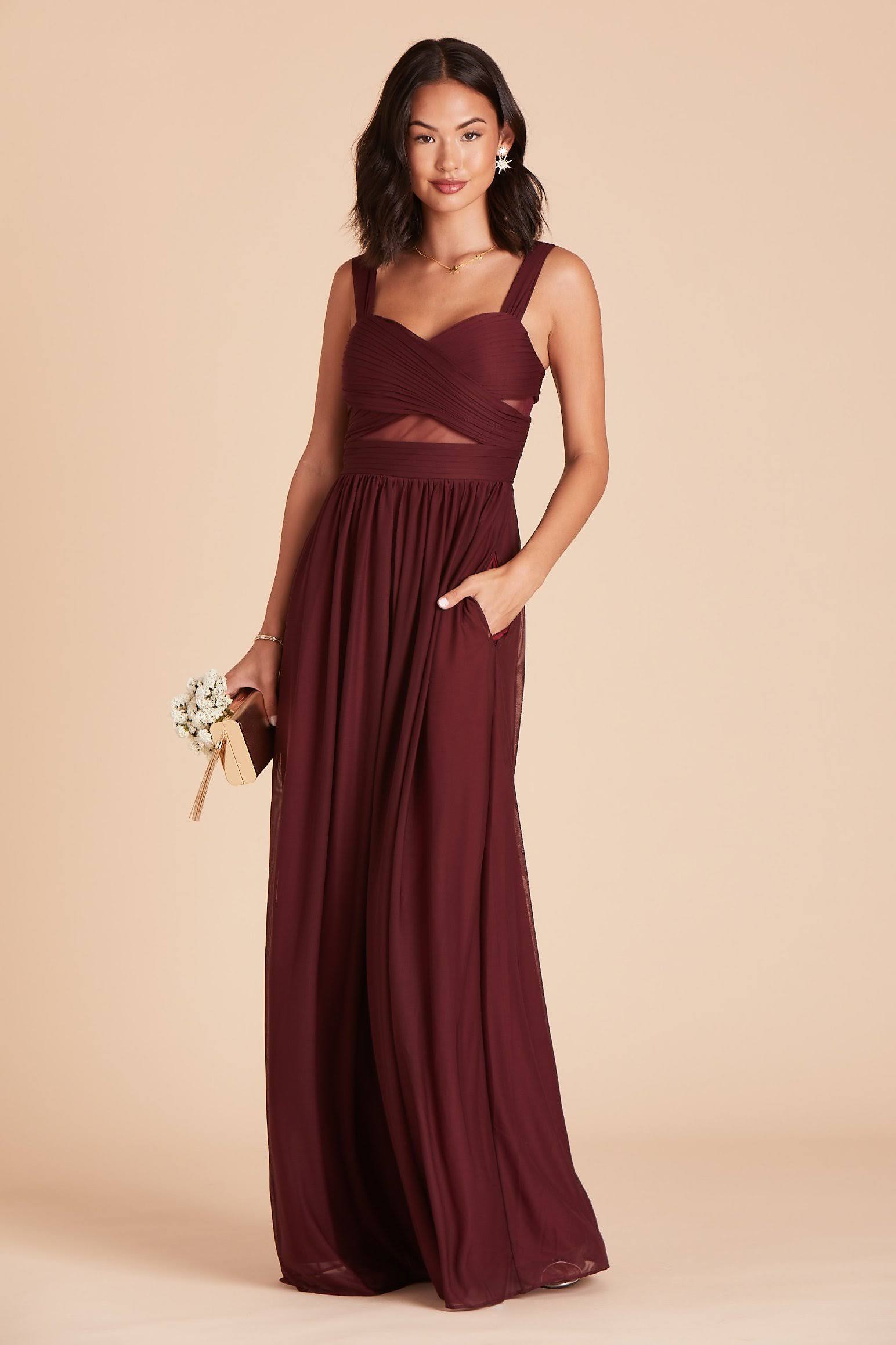 Birdy Grey Elsye Bridesmaid Dress in Cabernet XXL / Cabernet