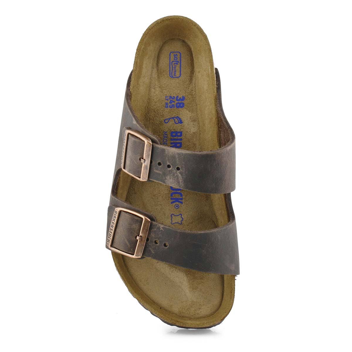 Birkenstock Arizona Oiled Leather Habana Two-Strap Sandals