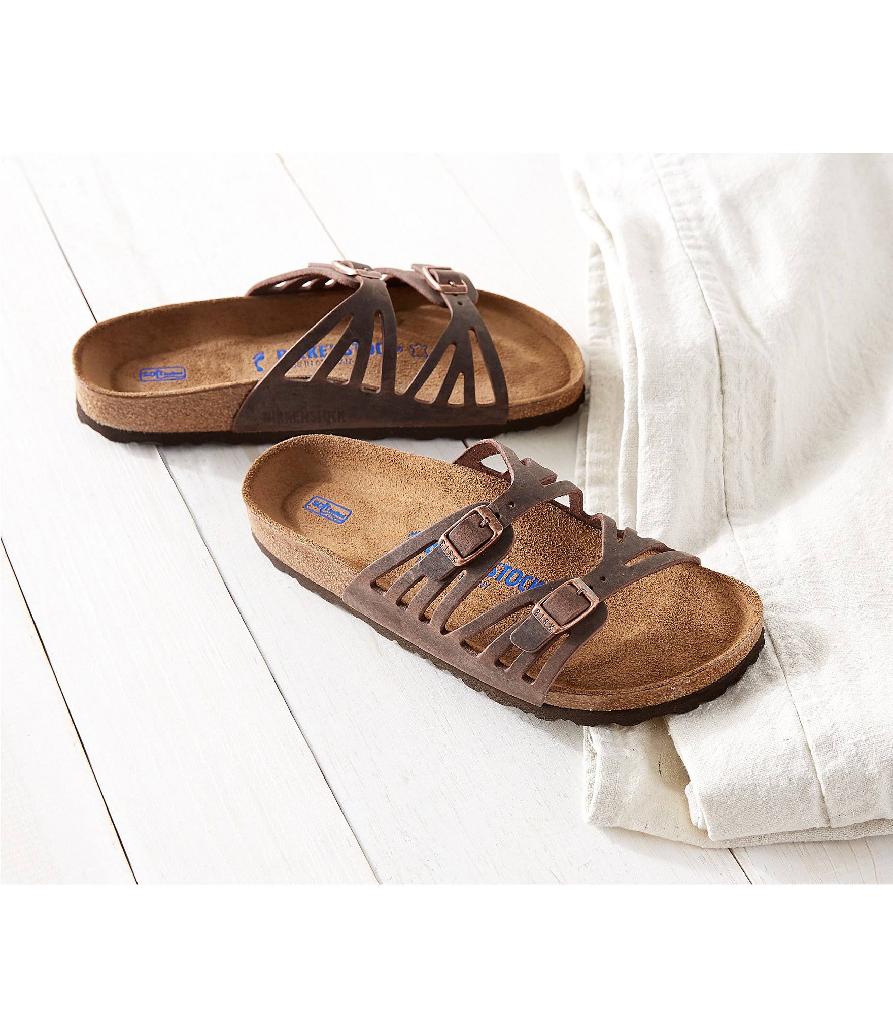 Birkenstock Women's Granada Soft Footbed (36 Narrow Habana Oiled Leather)