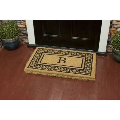 Belamy Monogrammed Welcome Outdoor Door Mat Birch Lane Mat Size: 2& x 3&3