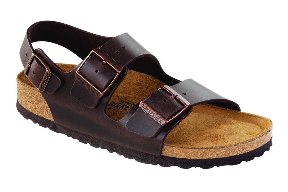 Birkenstock Men's Milano Soft Shoes - Narrow Brown Amalfi in Size 46
