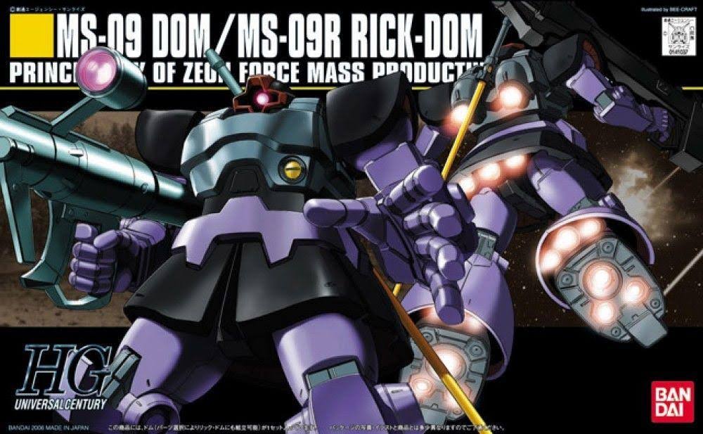 *Gundam HGUC 1/144 MS-09 DOM / MS-09R Rick DOM (Mobile Suit Gundam)