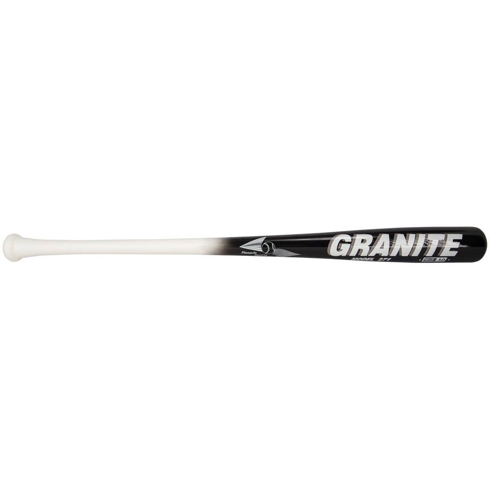 BamBooBat Granite 271 BBCOR Wood Baseball Bat: GR-271 Black / White