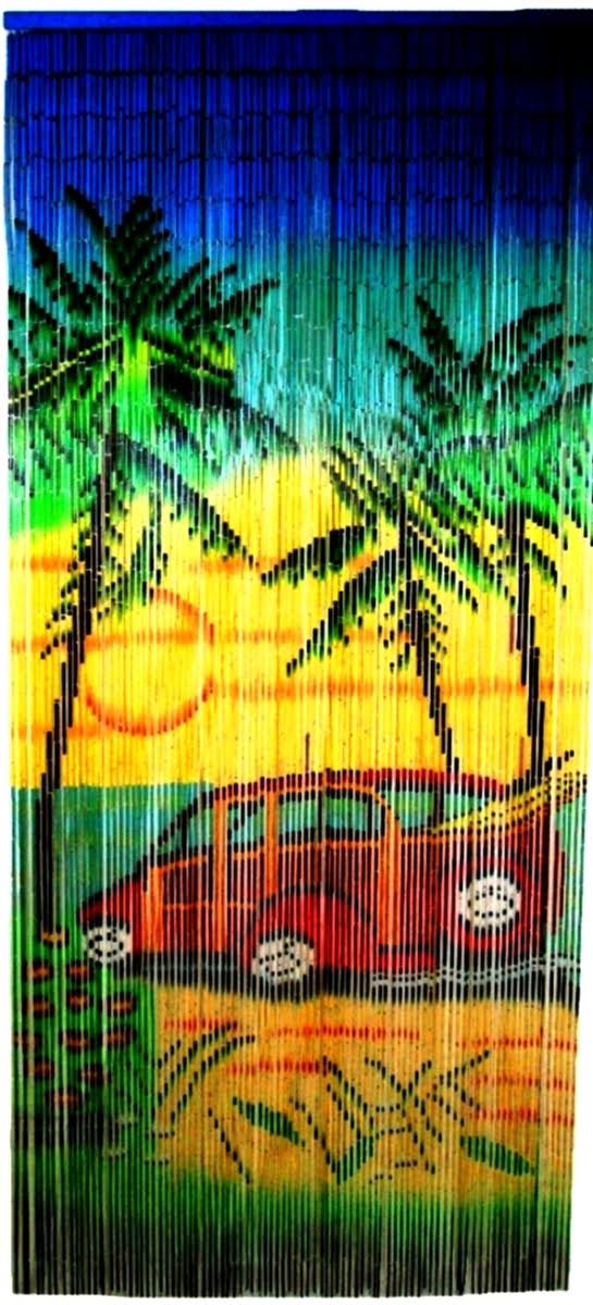 Bamboo54 5253 Woody Car Scene Curtain