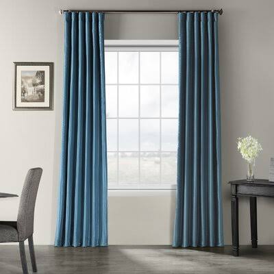 Sagunto Synthetic Room Darkening Thermal Rod Pocket Single Curtain Panel Size per Panel: 50x22 W x 120x22 L, Curtain Color: Nass