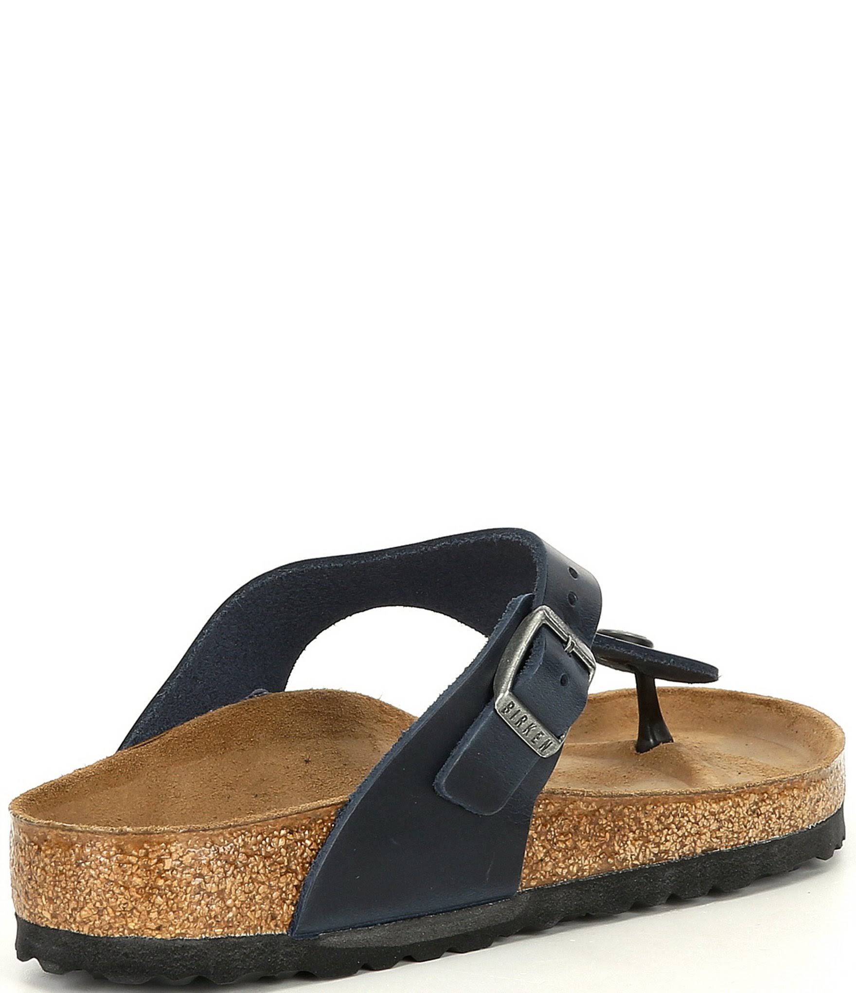 Birkenstock Gizeh Oiled Leather Sandal, Blue, 36