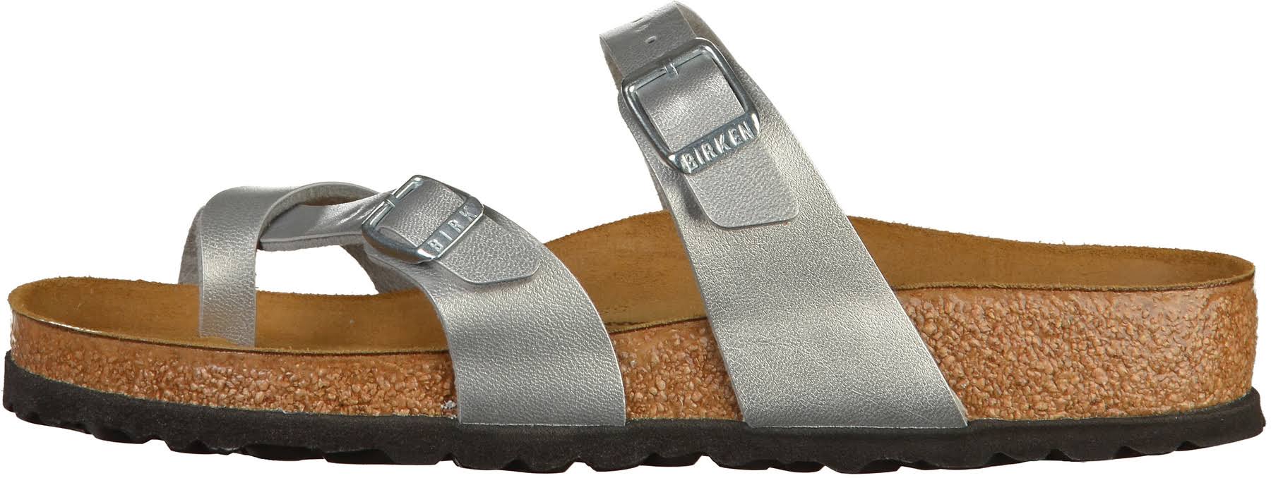 Birkenstock Mayari Birko-Flor Silver Thong Sandals