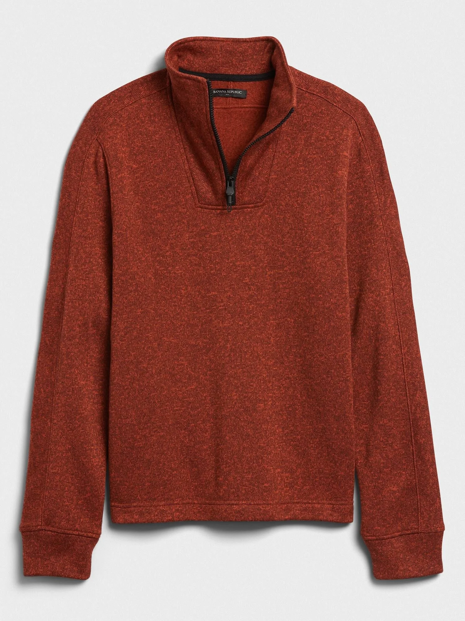 Men's Marled Fleece Half-Zip Pullover Red