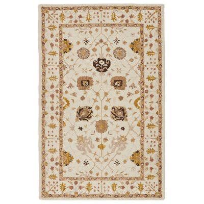 Maximilian Oriental Handmade Tufted Wool Ivory Area Rug Birch Lane Rug Size: Rectangle 5' x 8'