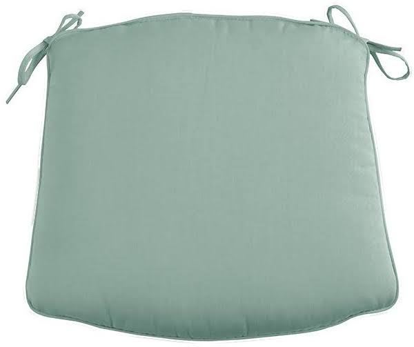 Replacement Chair Cushion - 21x18.5 Canopy Stripe Azure/White Sunbrella - Ballard Designs