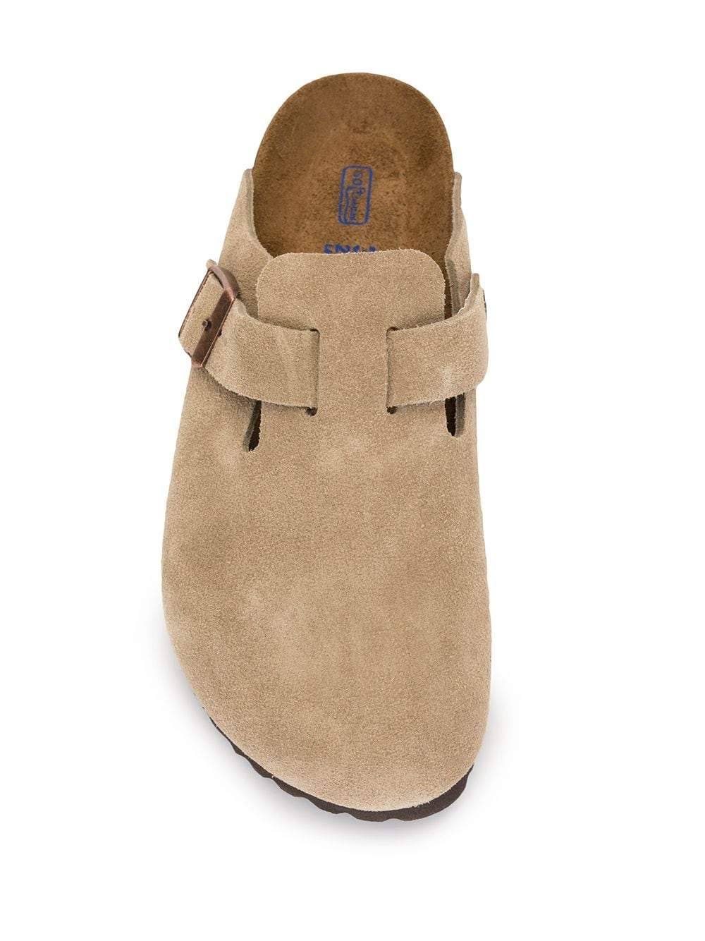 Birkenstock Boston Suede Leather Taupe Clogs