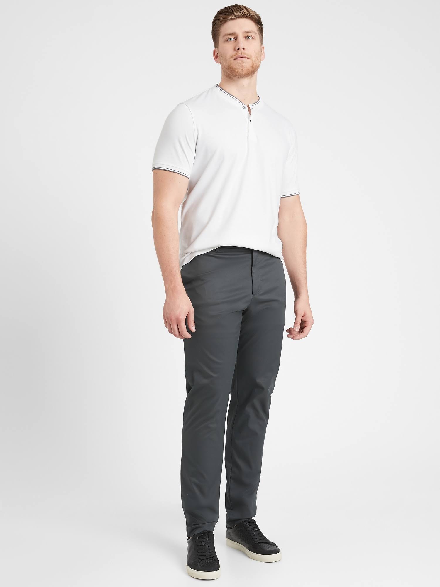 Banana Republic Men's Aiden Slim Core Temp Pant Jupiter Gray Size 31W 32L