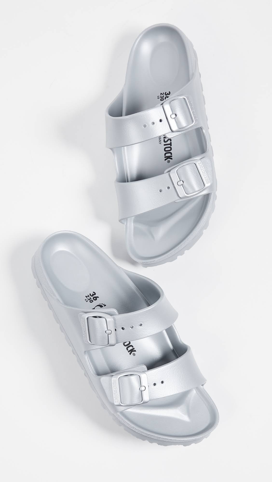 Birkenstock Women's Essentials Arizona Eva Sandals - Silver - 8N