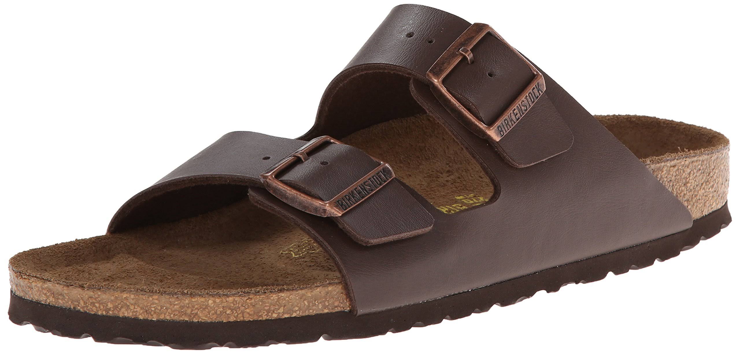 Birkenstock Men's Arizona Birko 2-Band Sandal, Brown, 9
