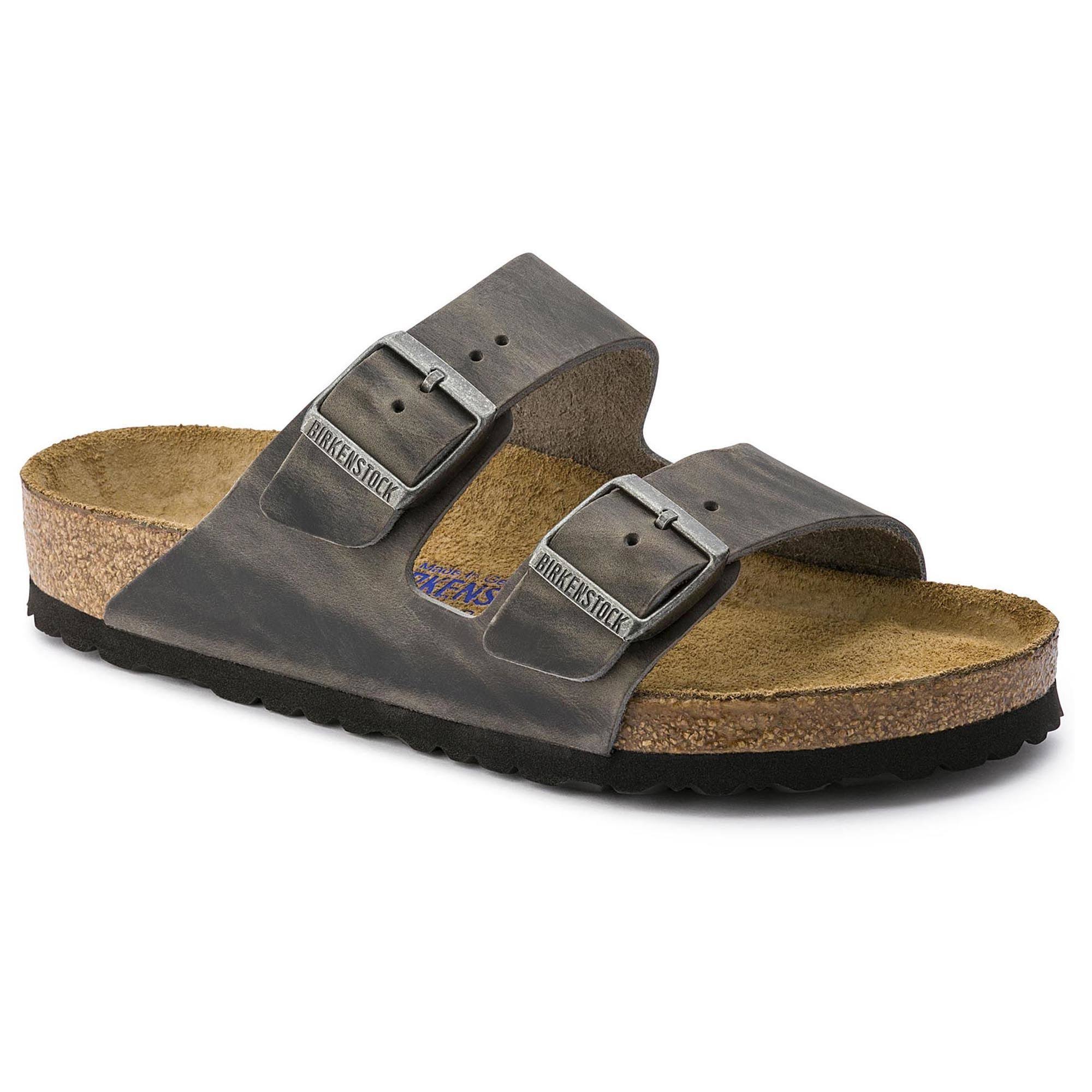 Birkenstock Arizona Soft Footbed Oiled Leather, Iron / 41