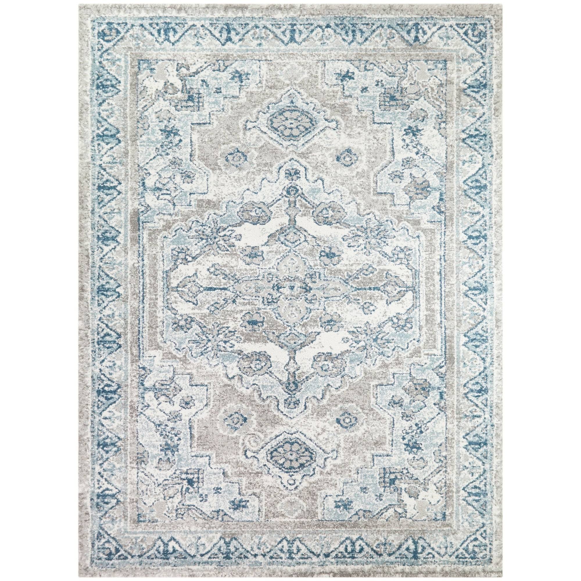 BALTA Lawson Light Blue 5 ft. x 7 ft. Traditional Persian Area Rug