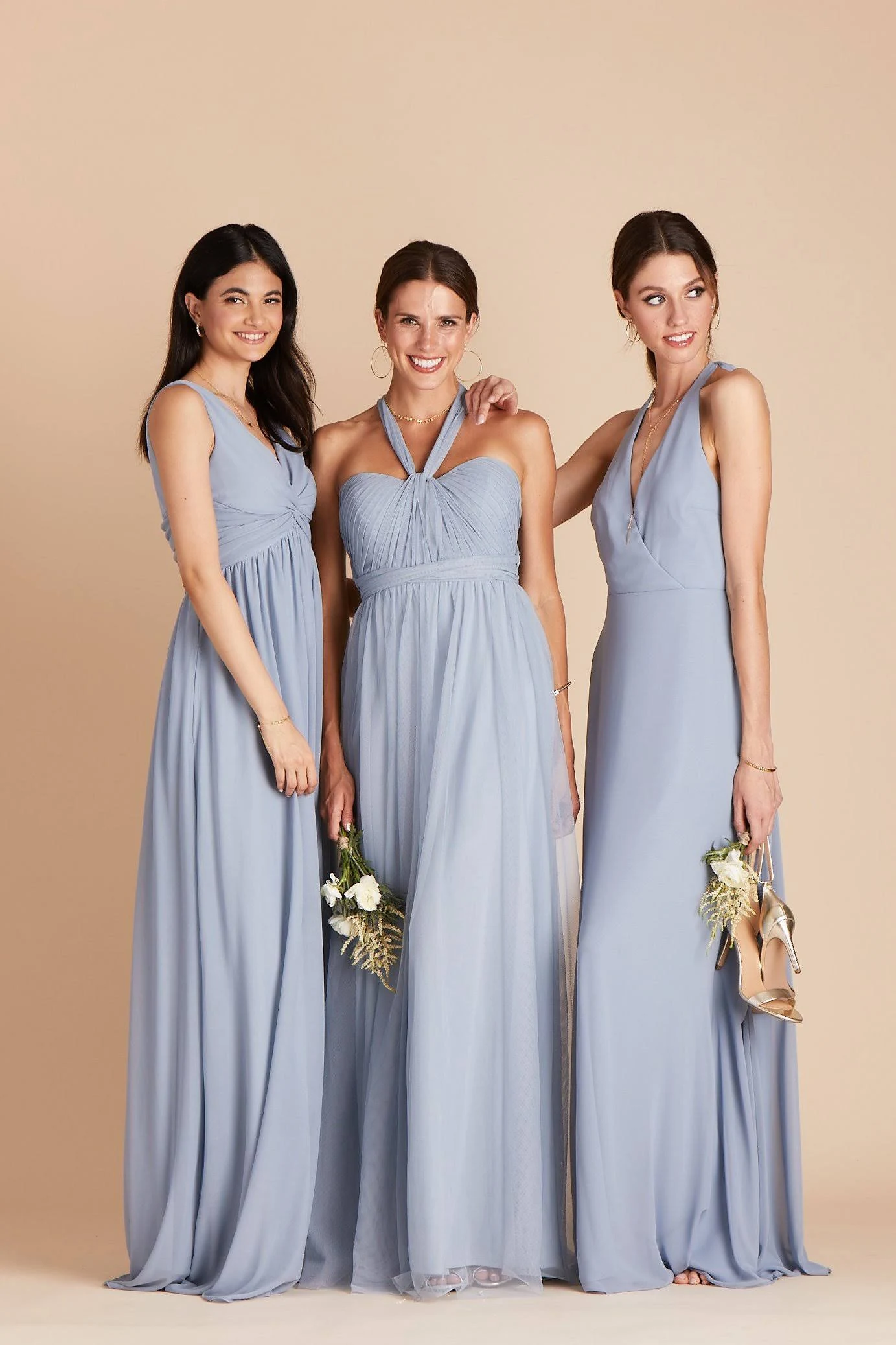 Birdy Grey Lianna Bridesmaid Dress in Dusty Blue M / Dusty Blue