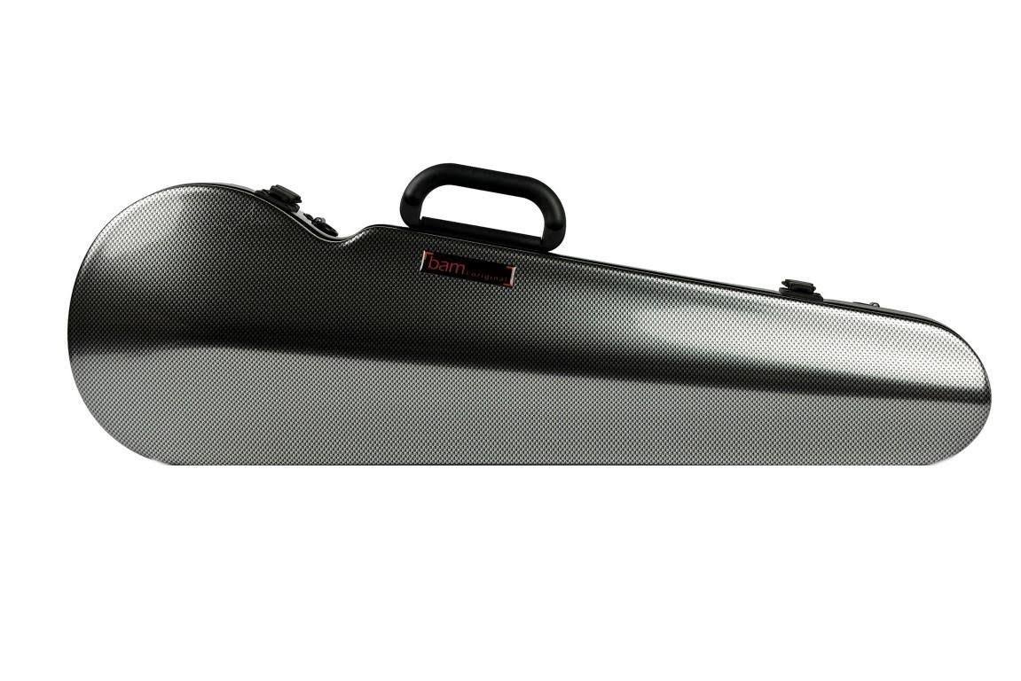 BAM Hightech Contoured Violin Case Carbon Silver