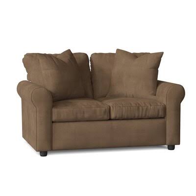 Wolsingham Cotton 60x22 Rolled Arm Loveseat Body Fabric: Tina Coffee