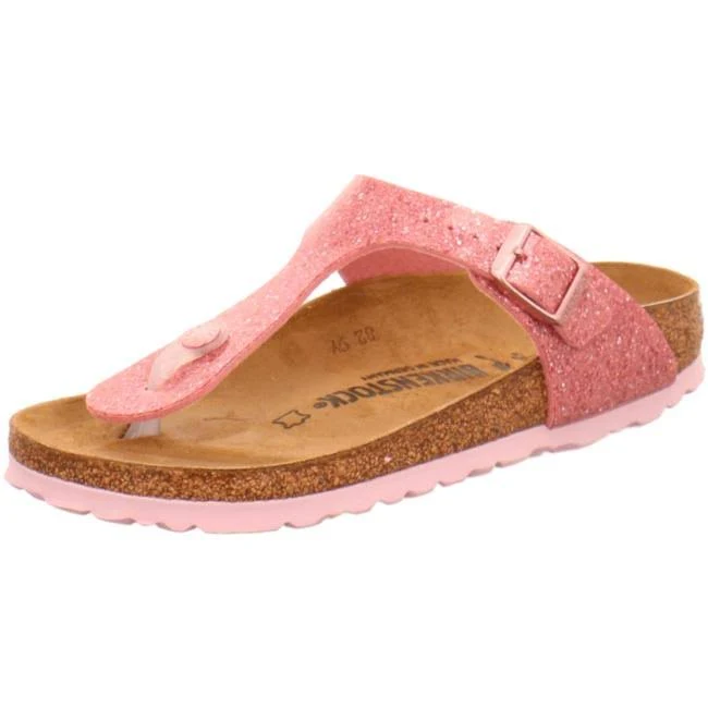 Birkenstock Gizeh Kids Cosmic Sparkle Old Rose Glitter Sandals Slides Thongs Slippers Narrow Old Rose / EU 37 / Narrow