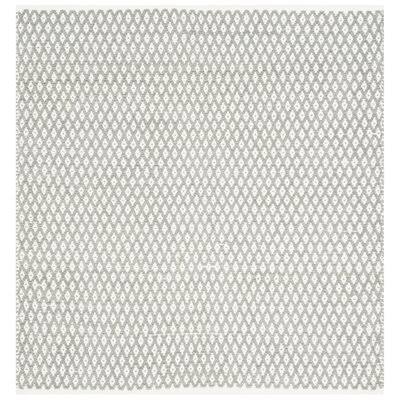 Tennie Geometric Handmade Flatweave Cotton Gray Area Rug Wrought Studio Rug Size: Square 4&