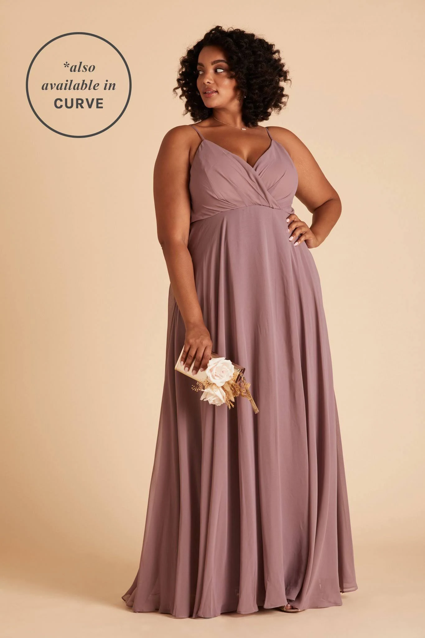 Birdy Grey Kaia Chiffon Bridesmaid Dress in Dark Mauve S / Dark Mauve