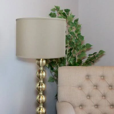 10x22 H x 14x22 W Drum Lamp Shade - (Spider Attachment) Red Barrel Studio Color: Brass/stone