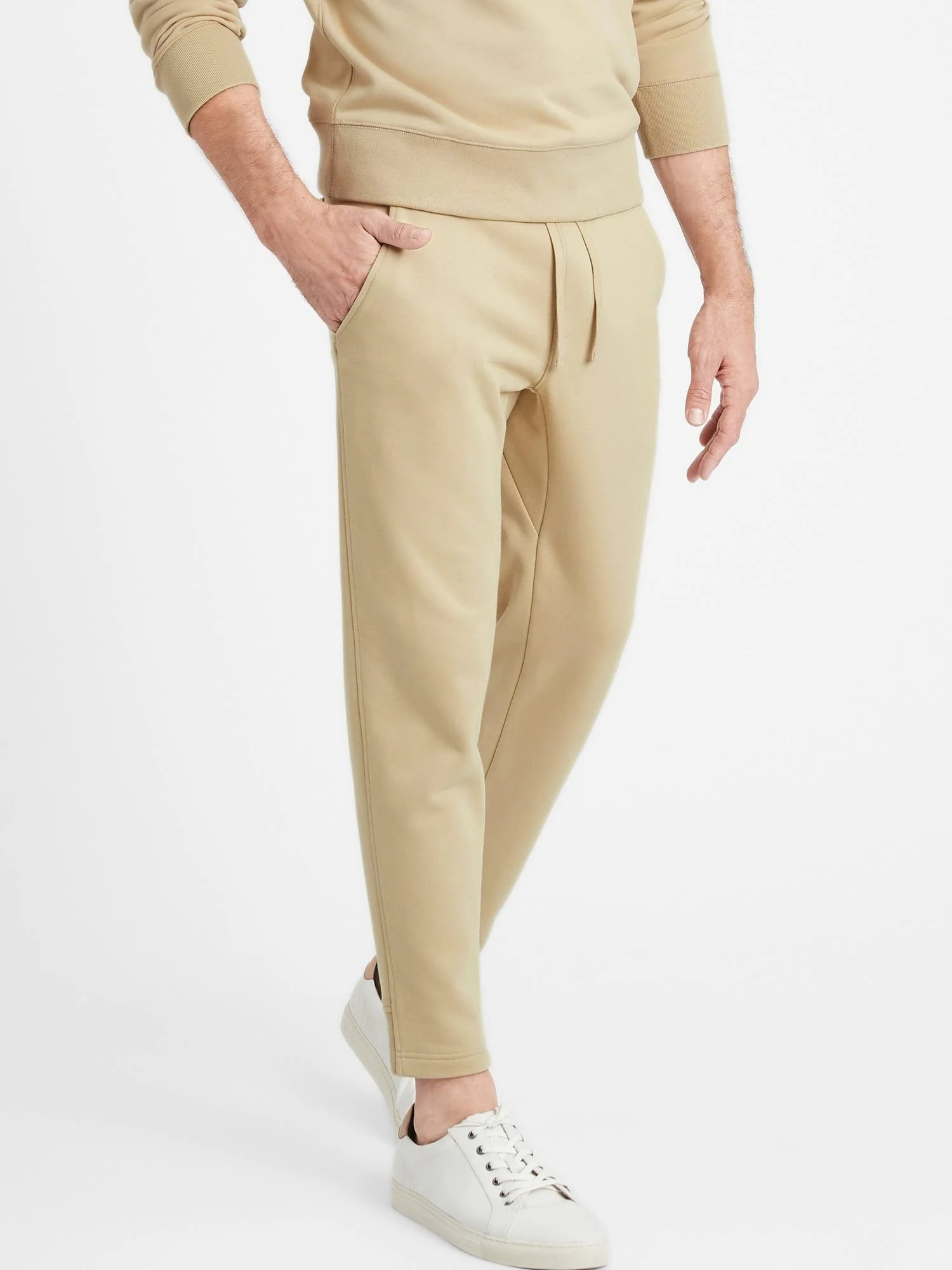 Banana Republic Men's French Terry Jogger Beige Baja Sand Size XL