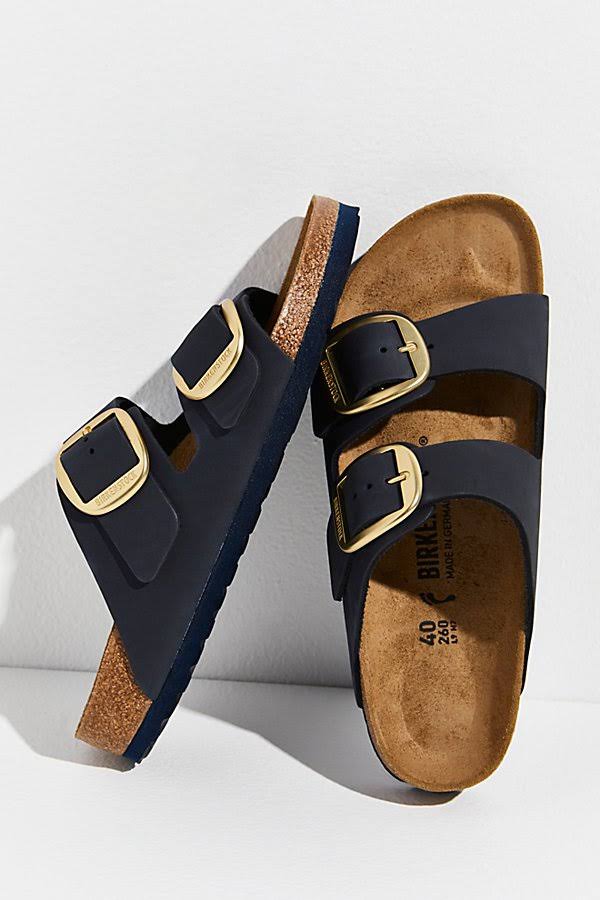 Arizona Big Buckle Birkenstock Sandals by Birkenstock at Free People in Midnight Nubuck