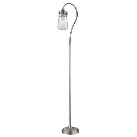 Cronan 59.5x22 Arched Floor Lamp Base Finish: Brushed Nickel