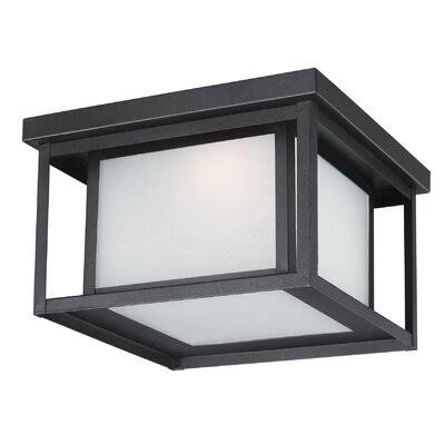 Breno LED Outdoor Flush Mount Birch Lane Fixture Finish: Black