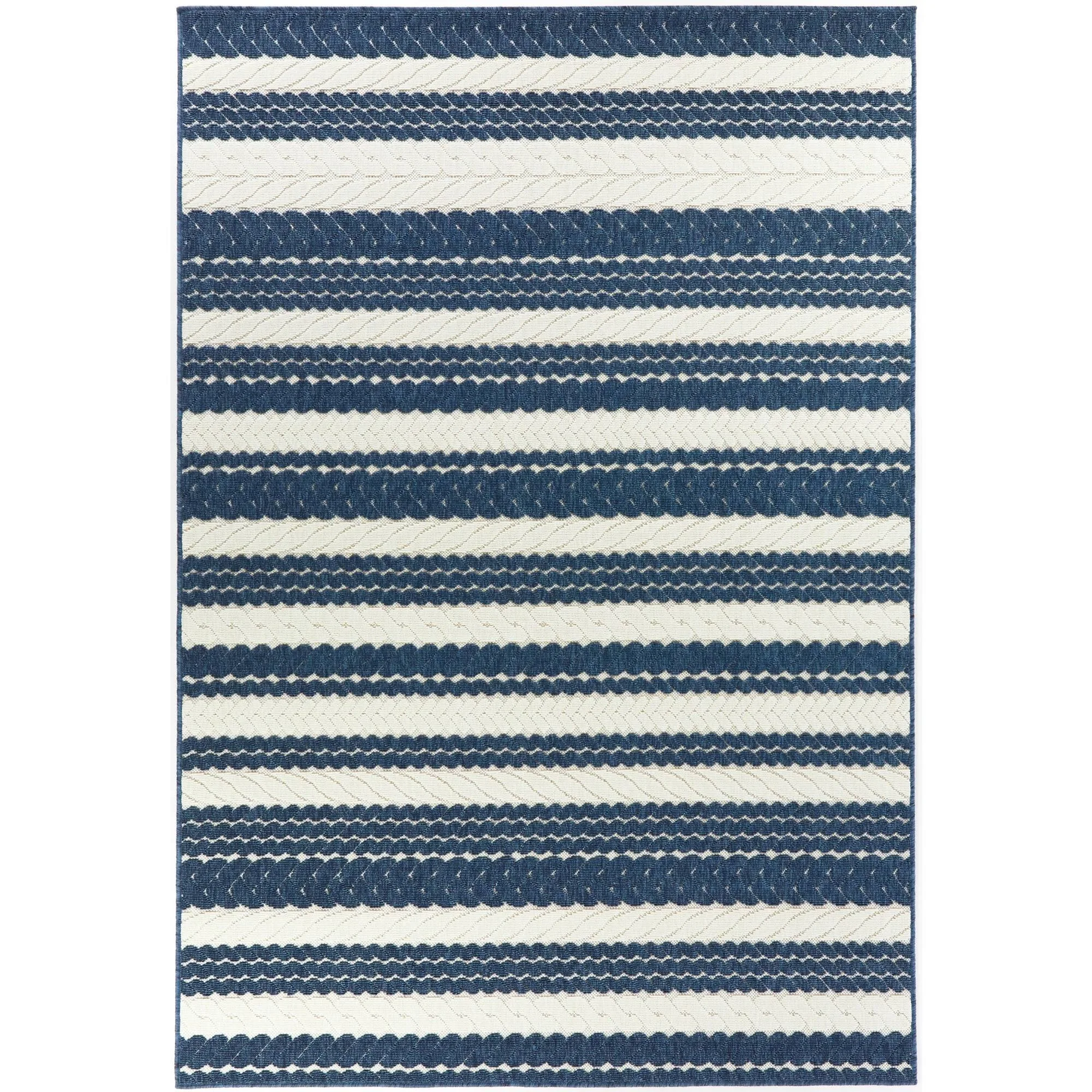 Caldwell Nautical Stripe Indoor/Outdoor Area Rug - 7&10x22 x 10& - Tan