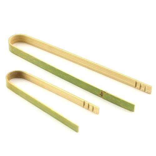BambooMN 6.3x22 Mini Bamboo Disposable Tongs - Toast Tongs - 1,000pcs