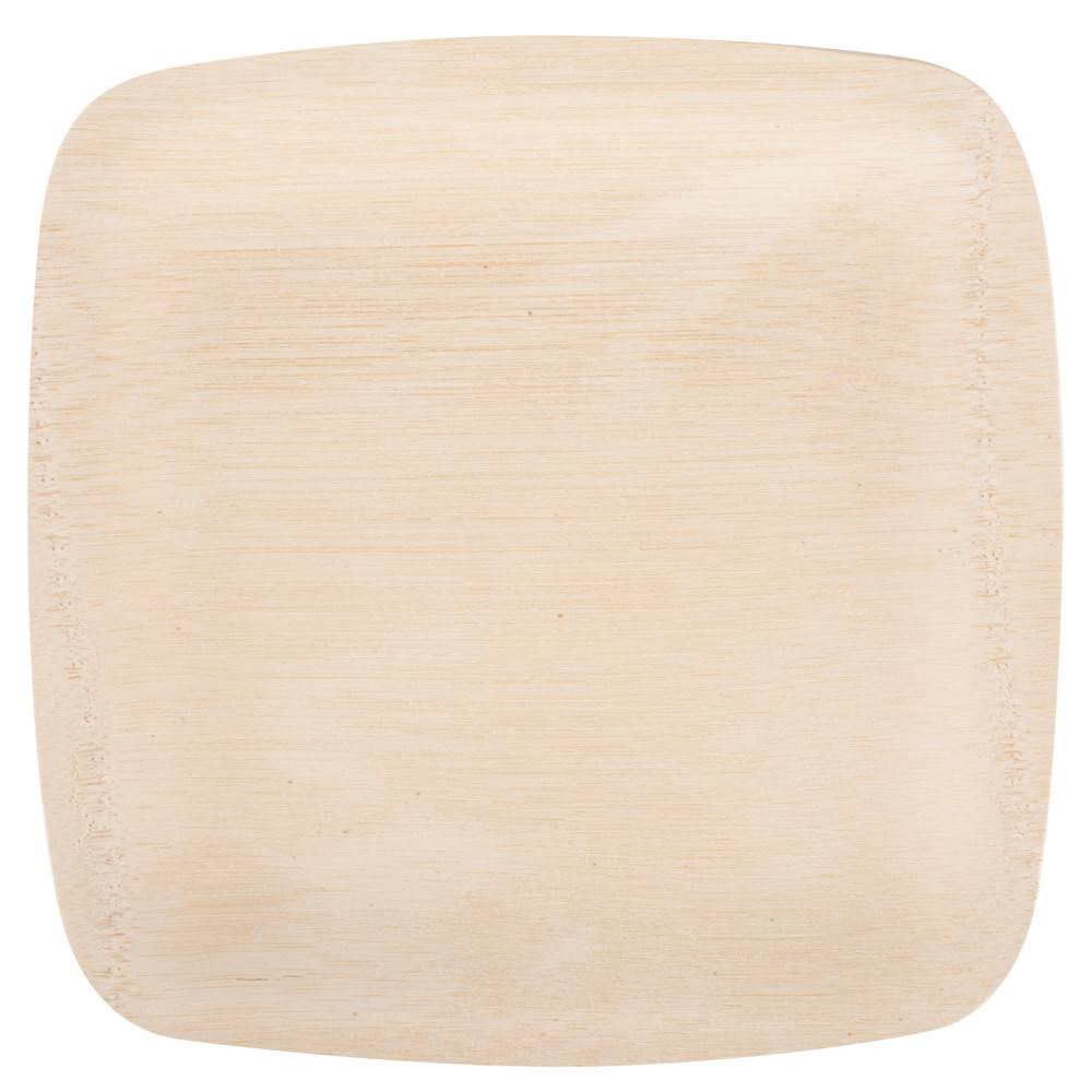 Bambu 063200 Veneerware 9x22 Disposable Square Bamboo Plate - 100/Box