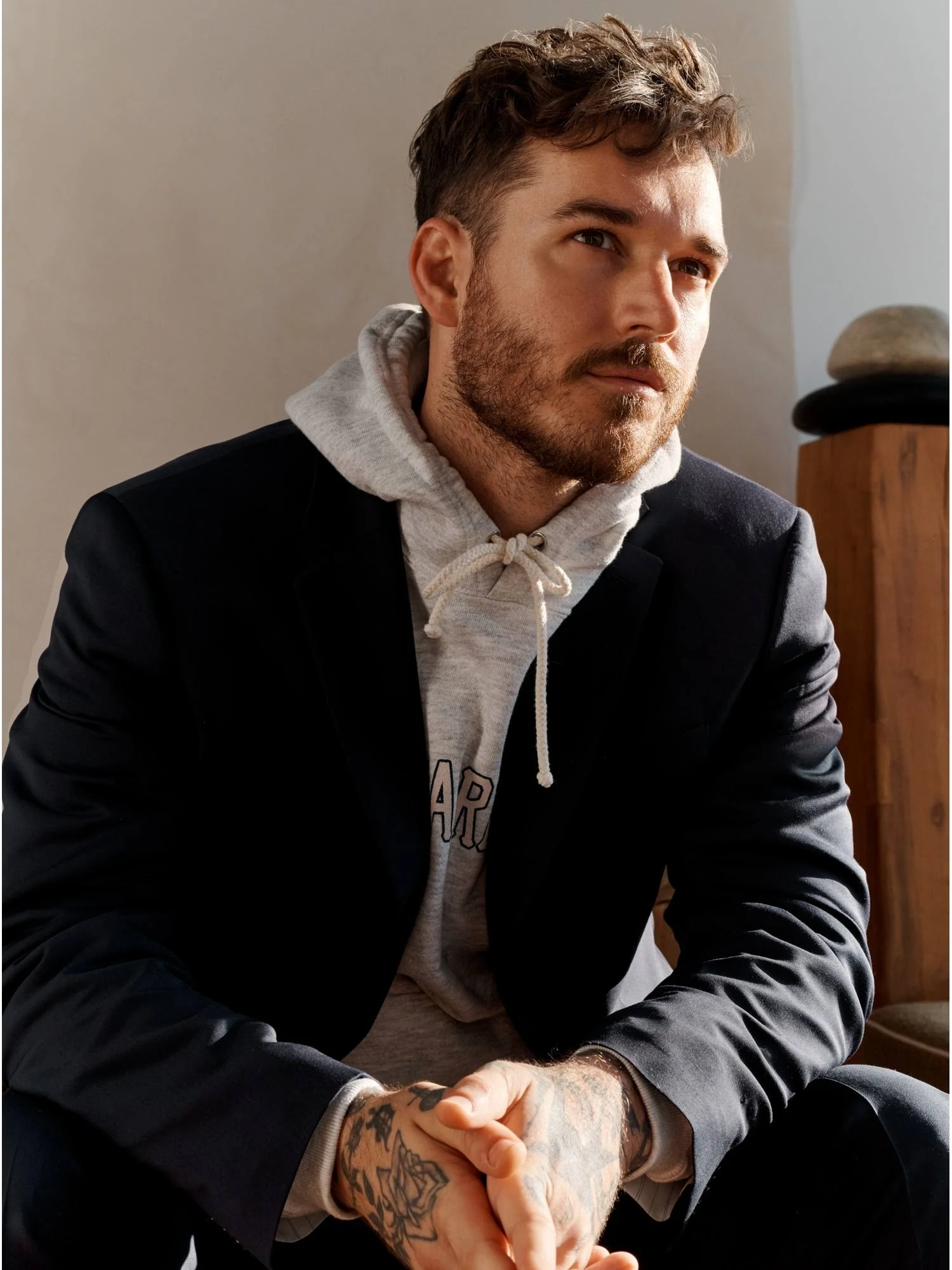 Banana Republic Men's Standard Solid Italian Wool Suit Jacket Navy Size 44 Regular