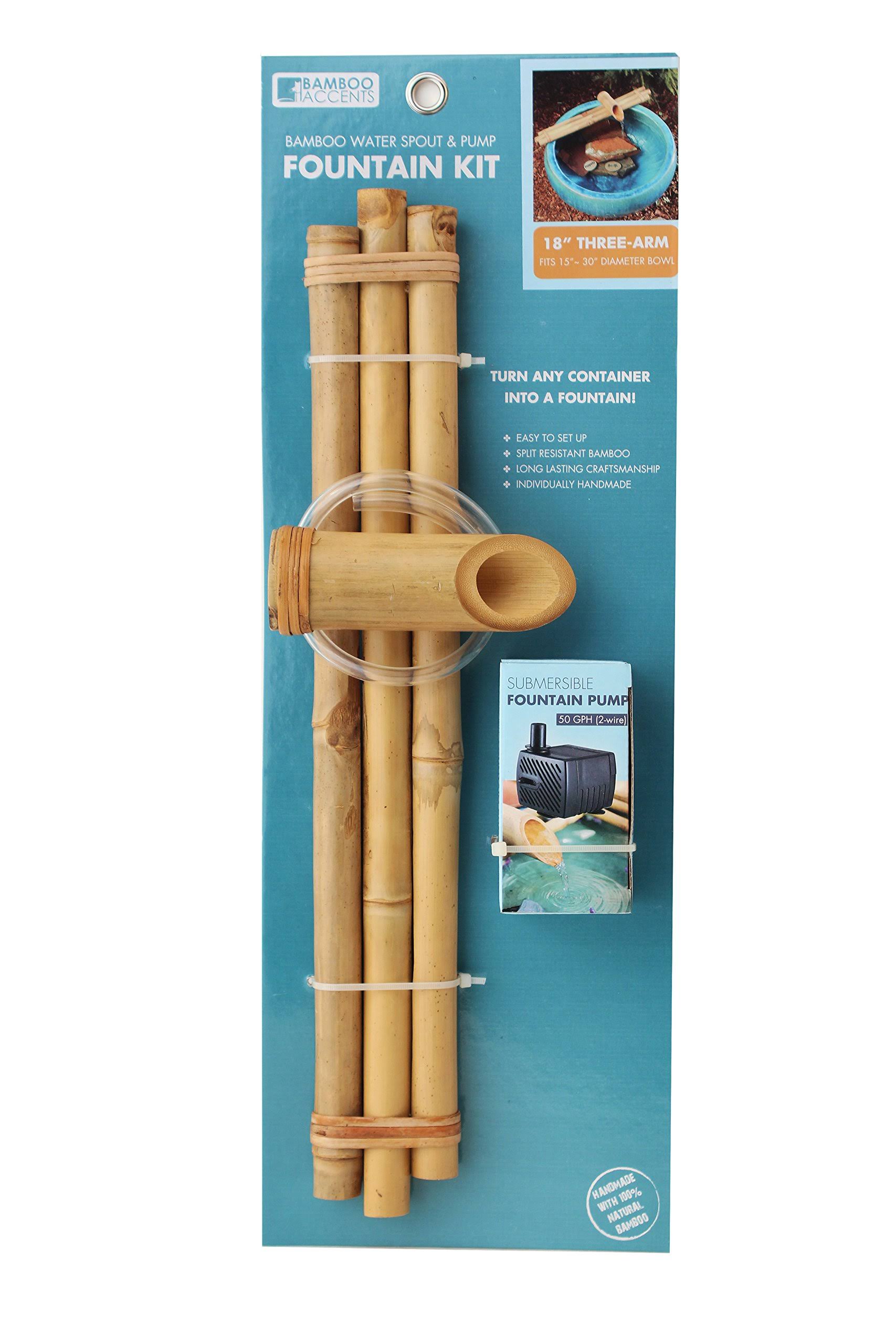 Bamboo Accents 18in. Three - Arm Spout and Pump Kit