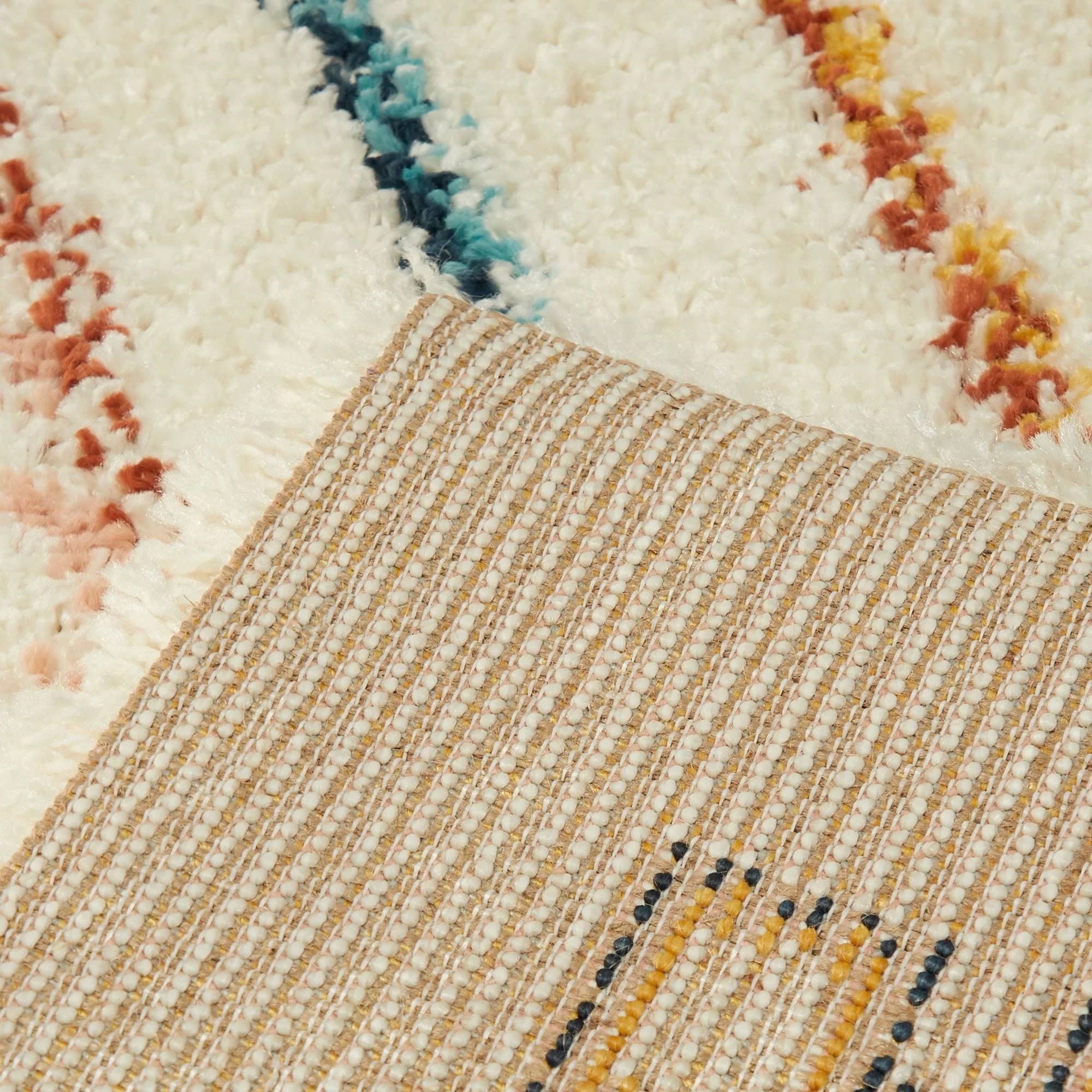 Balta Bandele White 5 ft. x 7 ft. Berber Shag Area Rug