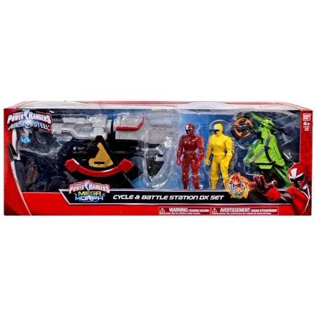 Power Rangers Ninja Steel and Mega Morph Cycle and Battle Station DX Set - Red
